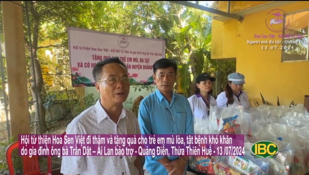 [2024.07.17] Hoa Sen Việt & ông bà Trần Dật tặng quà cho trẻ em mù lòa, tật bệnh Thừa Thiên Huế