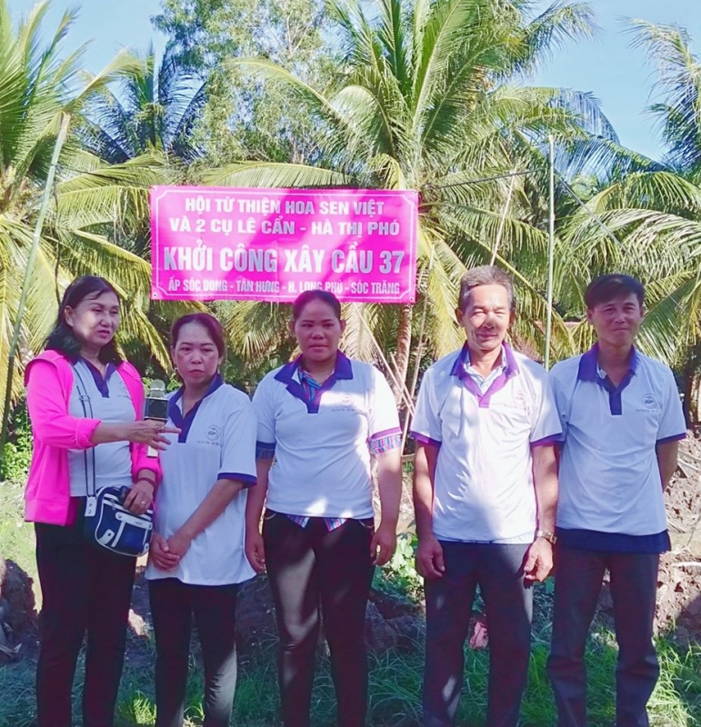Hoa Sen Việt khởi công xây dựng cầu 37 tỉnh Sóc Trăng 24/6,2020