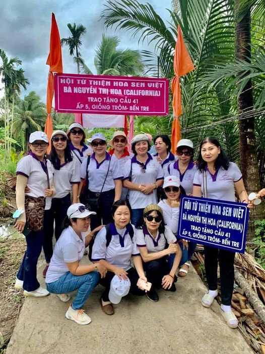 Hoa Sen Việt xây cây cầu số 41 tại Bến Tre ,ngày 15 tháng 8, 2020