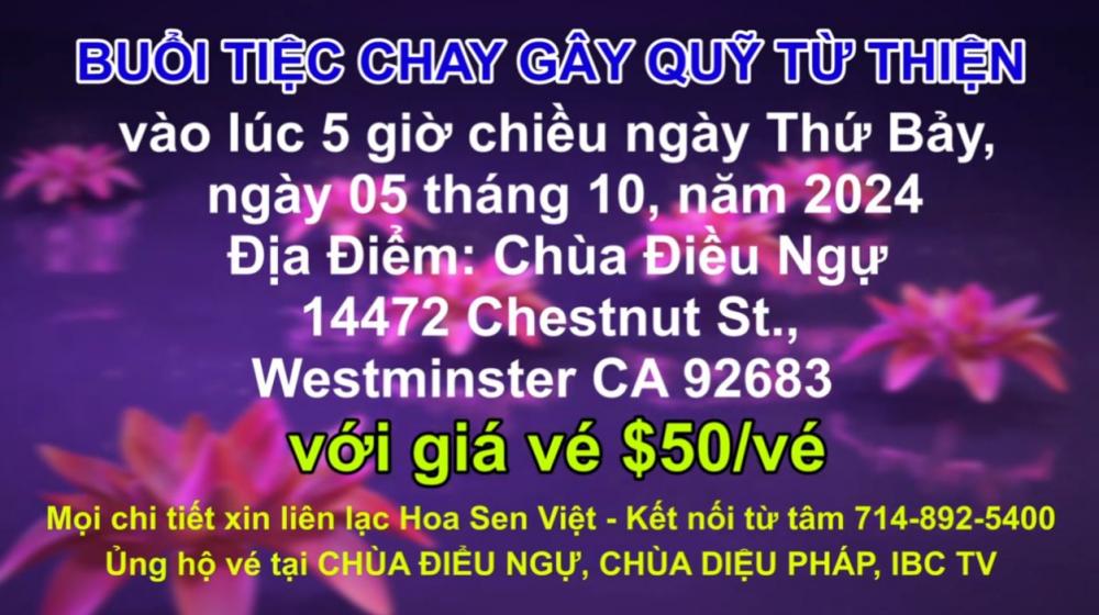 [2024.10.05] Thư Mời ủng hộ TIỆC CHAY TỪ THIỆN HOA SEN VIỆT