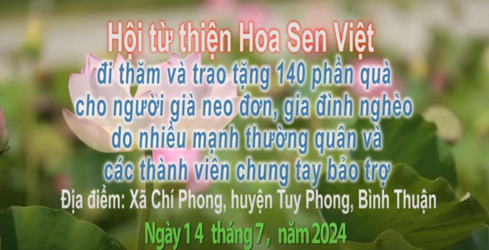 [2024.07.14] Hoa Sen Việt tặng quà cho người già neo đơn -Tuy Phong, Bình Thuận
