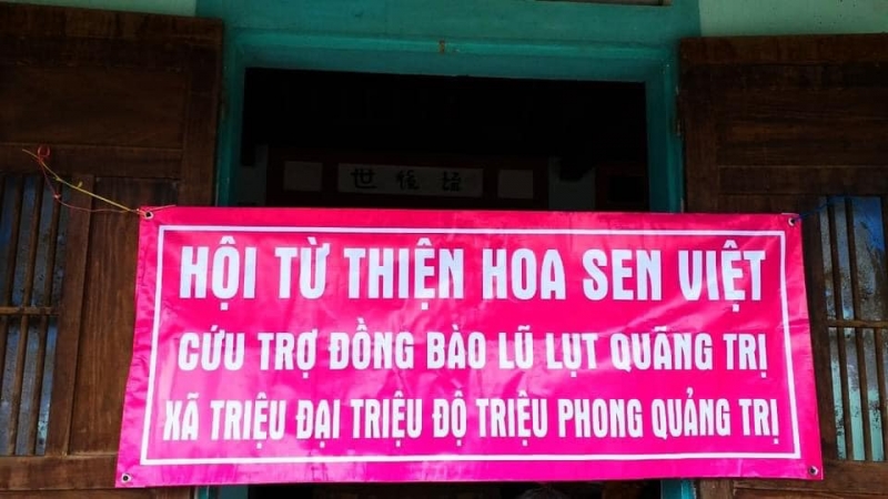 Hoa Sen Việt cứu trợ nạn nhân bão lụt miền Trung đợt 1 Quảng Trị 20/10/20