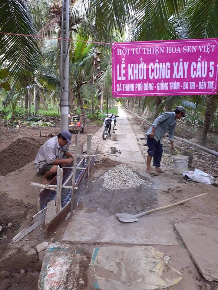 Hoa Sen Việt khánh thành 2 cây cầu số 4&5 tại Bến Tre với sự tài trợ của THE LE’S FAMILY - ngày 12 tháng 5, 2019