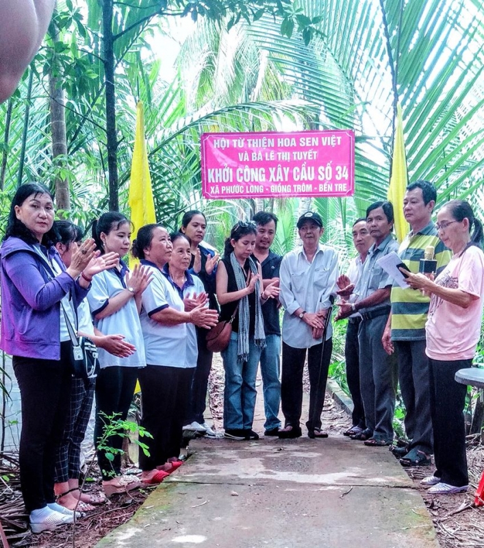 Hoa Sen Việt khởi công xây cây cầu số 34 tại Bến Tre 17 tháng 6,2020