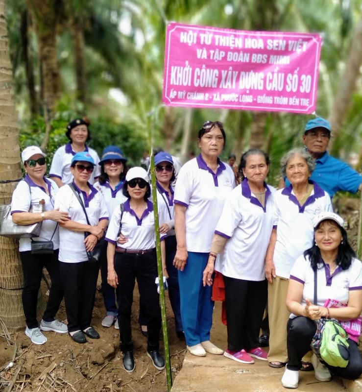 Hoa Sen Việt khởi công xây dựng cầu số 30 ở Bến Tre ngày 24 tháng 5, 2020