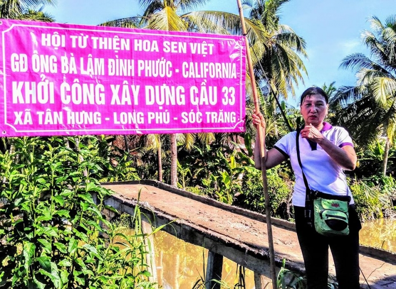 Hội từ thiện Hoa Sen Việt khởi công xây cây cầu số 33 tại Sóc Trăng 5 tháng 6,2020