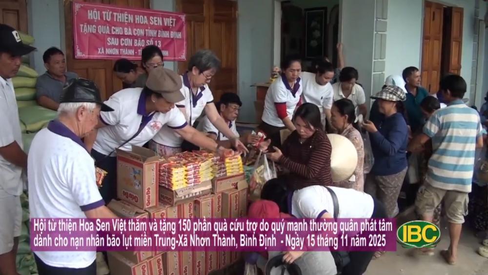 [2025.11.15] Tặng cứu trợ nạn nhân bão lụt miền Trung - Xã Nhơn Thành, Bình Định